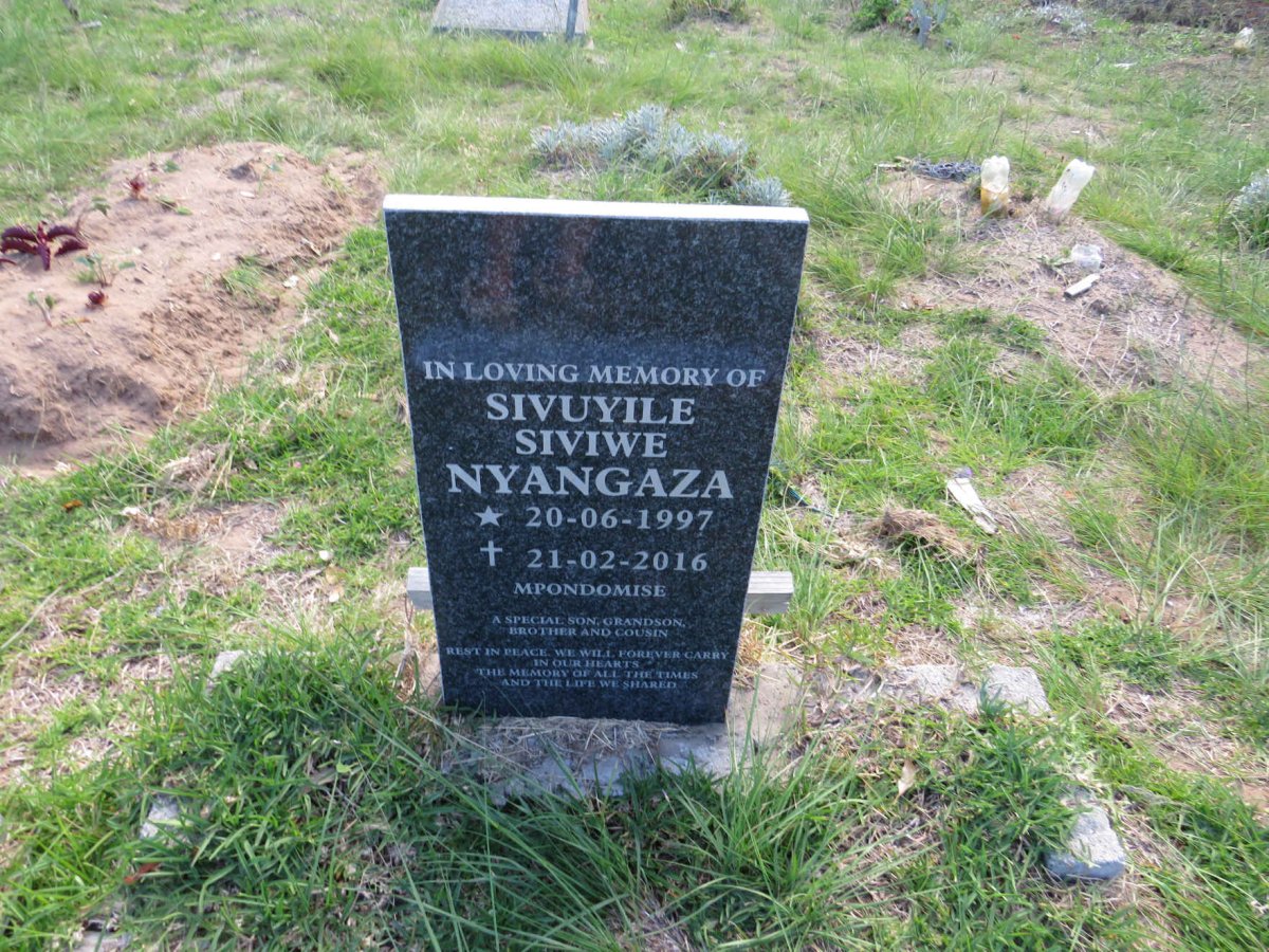 NYANGAZA Sivuyile Siviwe 1997-2016