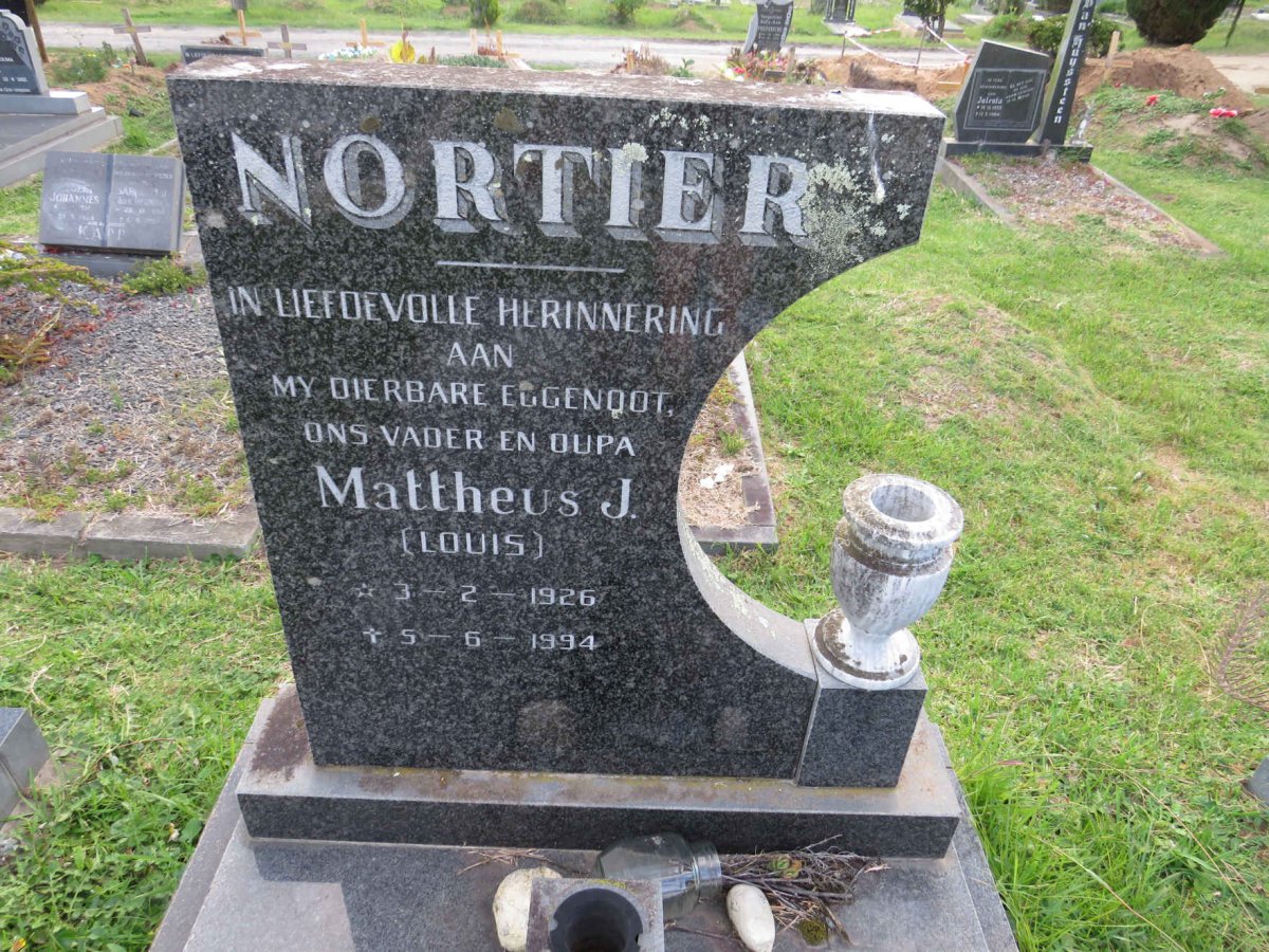NORTIER Mattheus J. 1926-1997