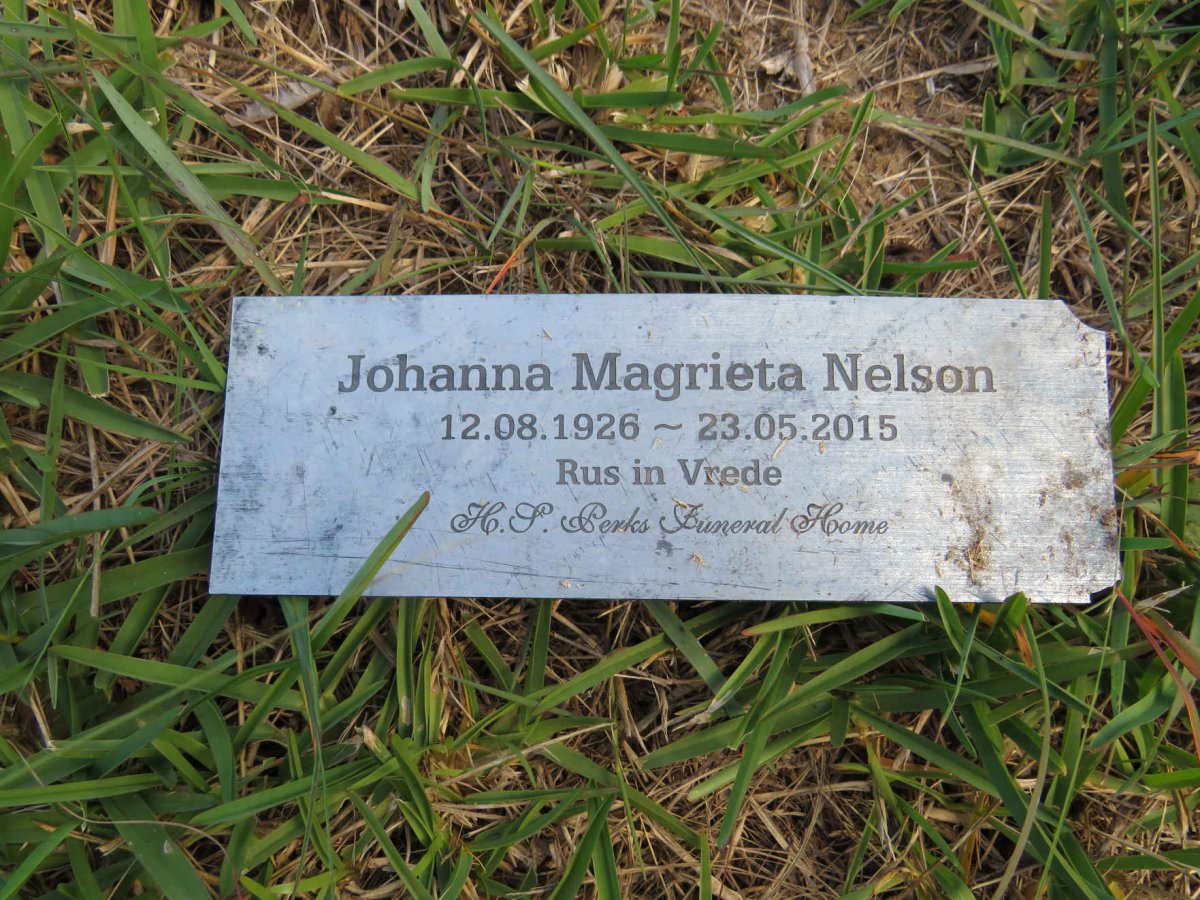 NELSON Johanna Magrieta 1926-2015