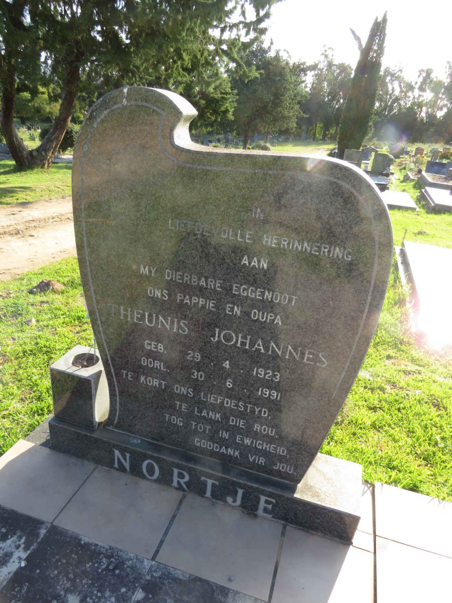 NORTJE Theunis Johannes 1923-1991