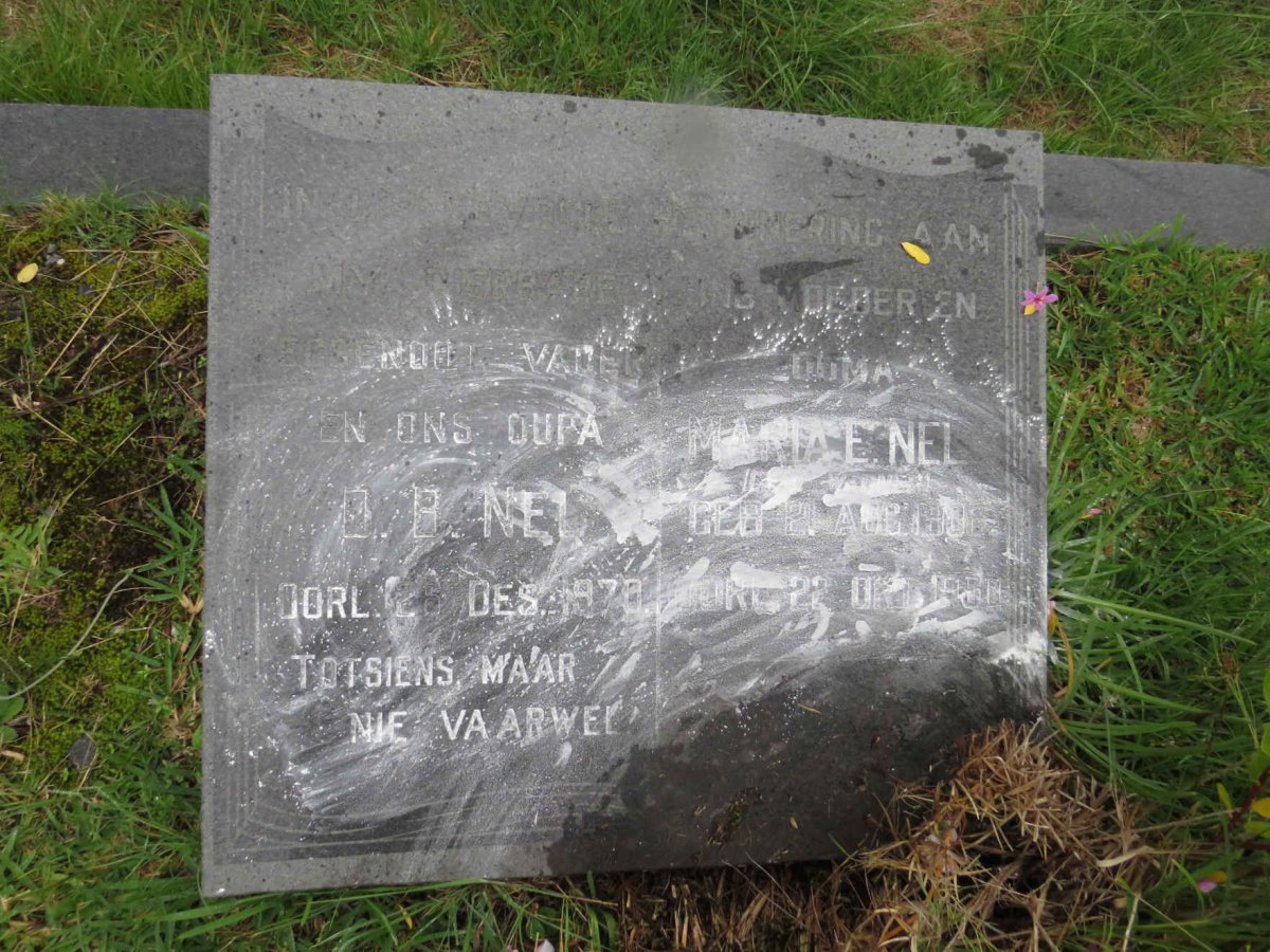 NEL D.B. -1970 & Maria E. 1906-1950