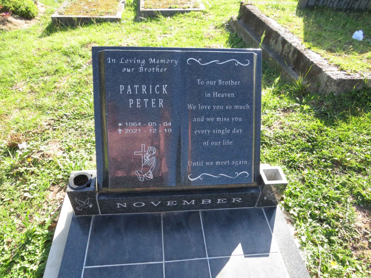 NOVEMBER Patrick Peter 1964-2021