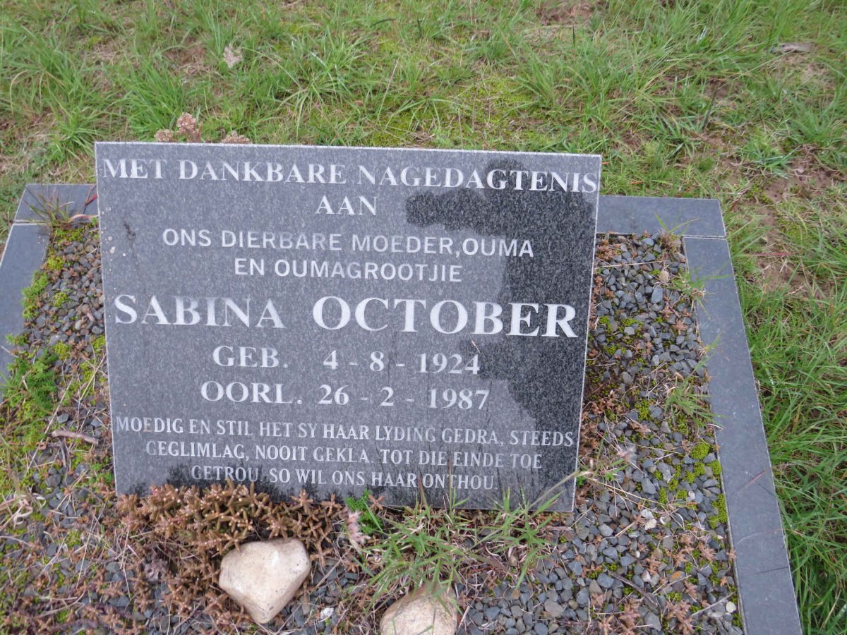 OCTOBER Sabina 1924-1987