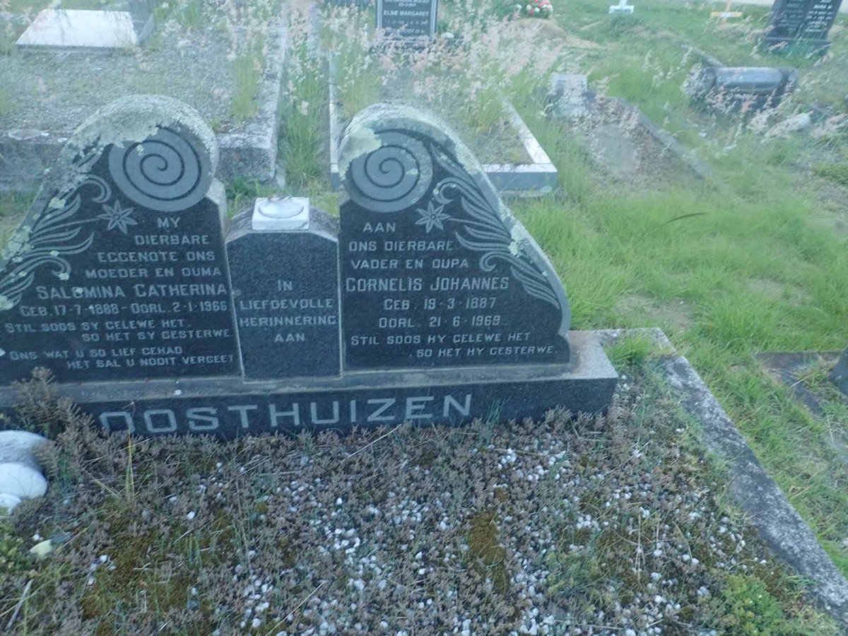 OOSTHUIZEN Cornelis Johannes 1887-1969 & Salomina Catherina 1888-1966