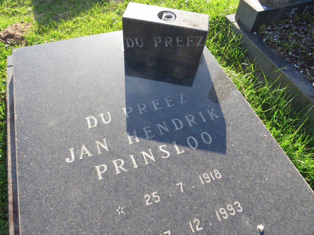 PREEZ Jan Hendrik Prinsloo, du 1918-1993