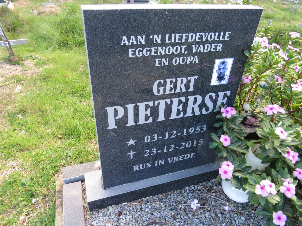 PIETERSE Gert 1953-2015