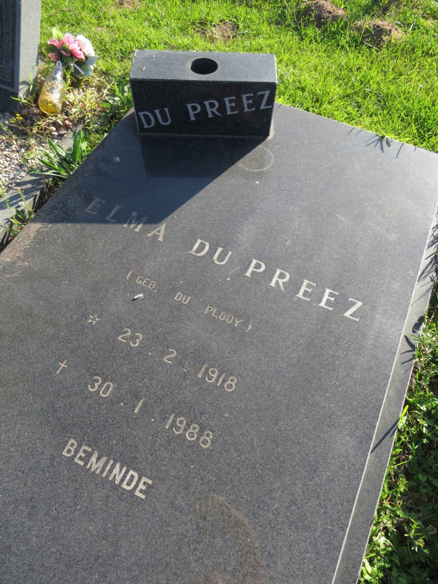 PREEZ Elma, du nee DU PLOOY 1918-1988