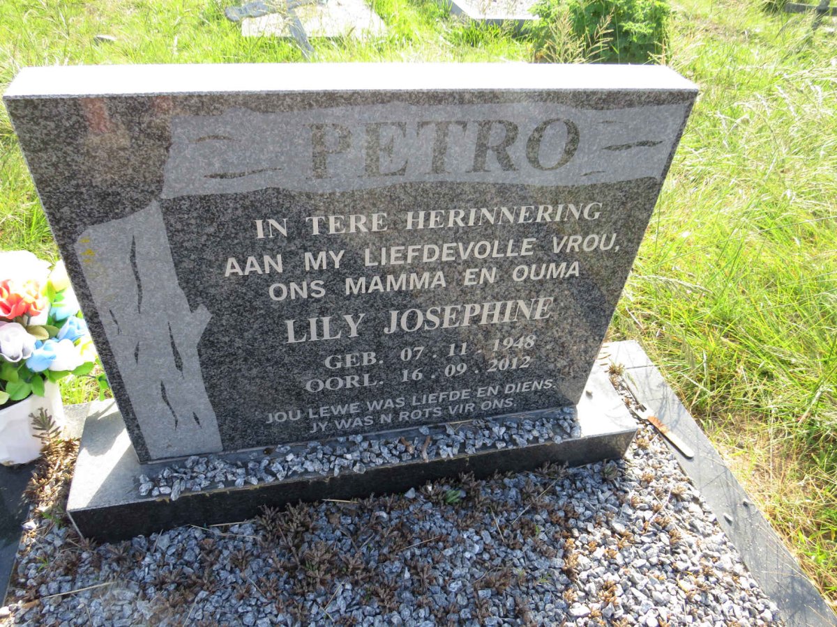 PETRO Lily Josephine 1948-2012