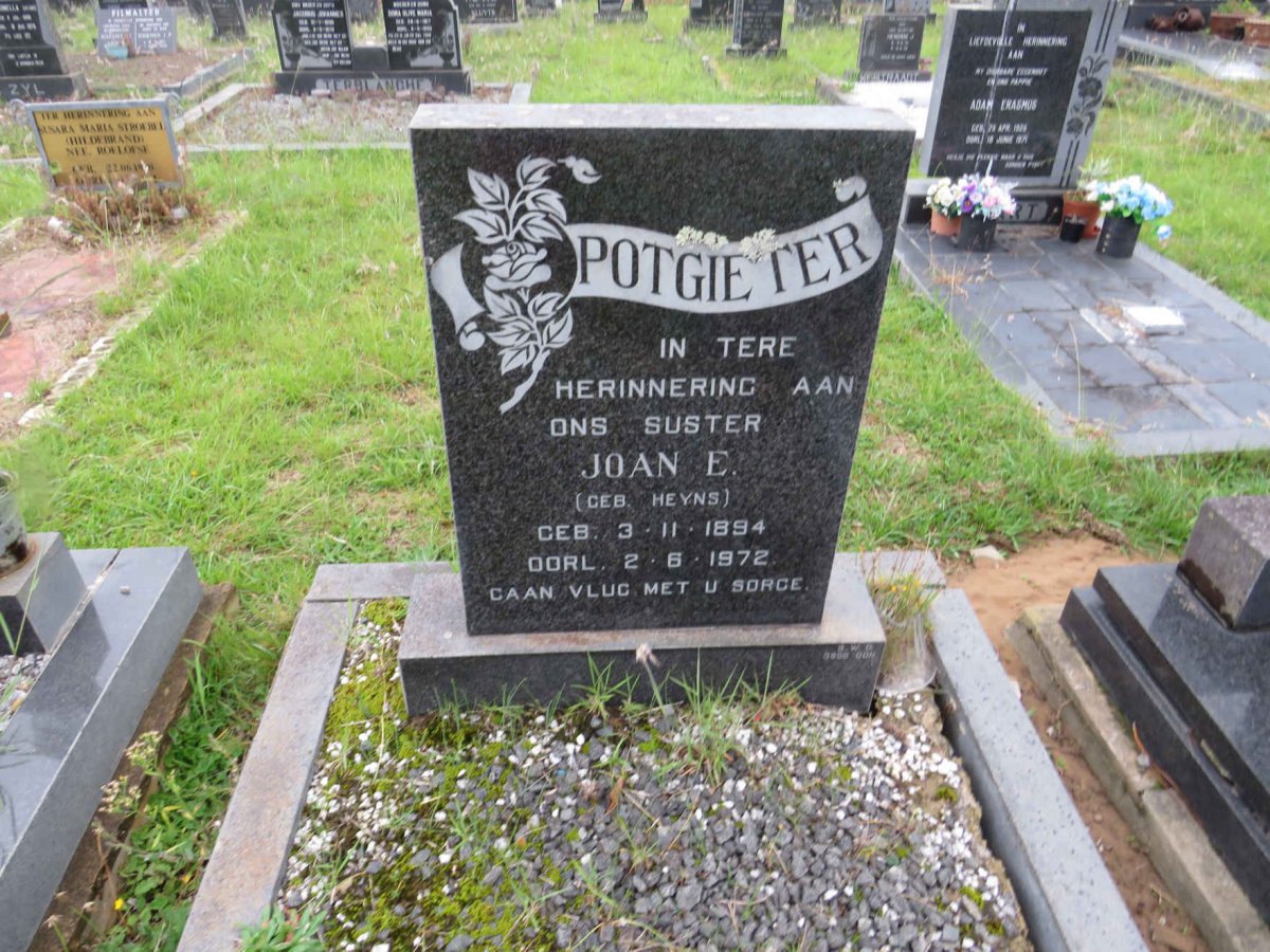 POTGIETER Joan E. nee HEYNS 1894-1972