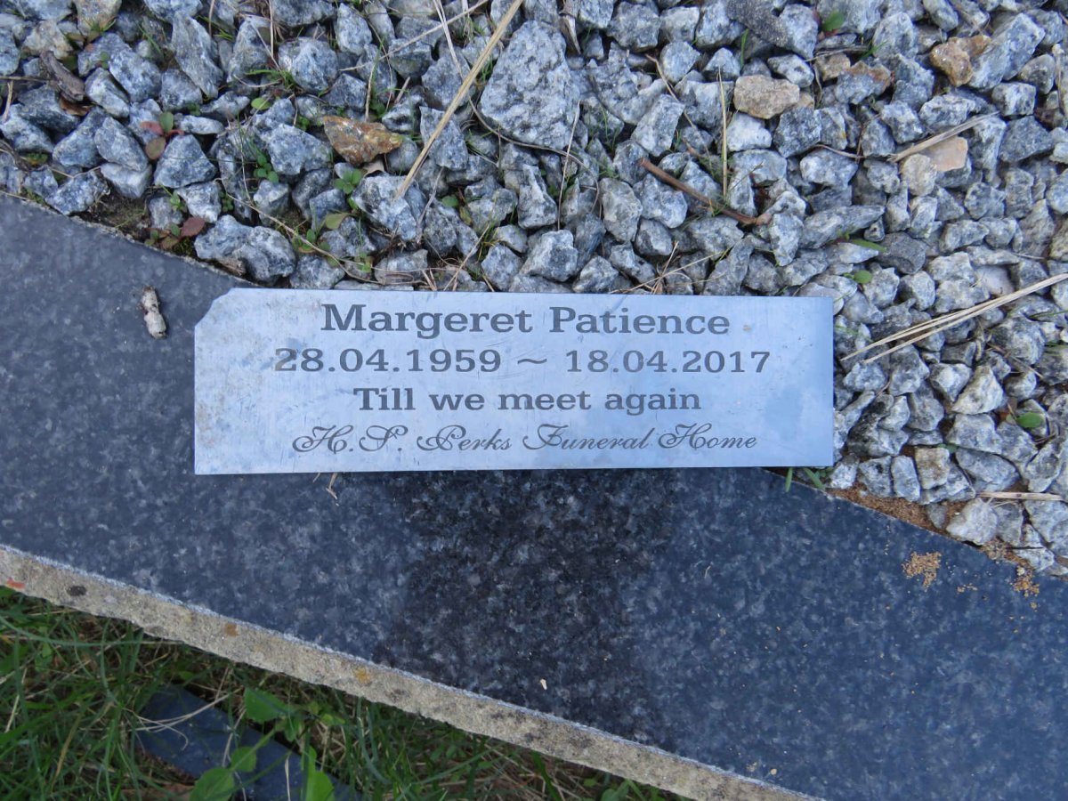 PATIENCE Margaret 1959-2017