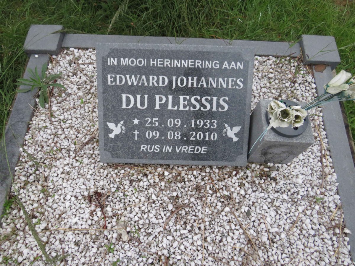 PLESSIS Edward Johannes, du 1933-2010