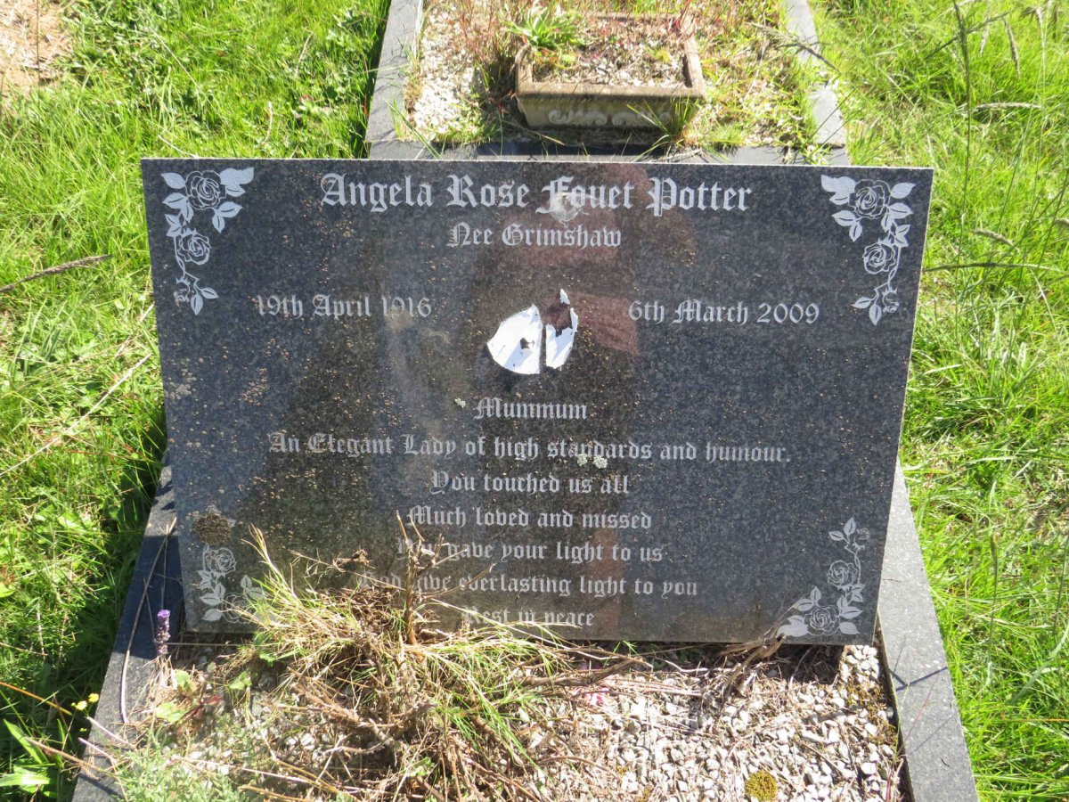 POTTER Angela Rose Fouet nee GRIMSHAW 1916-2009