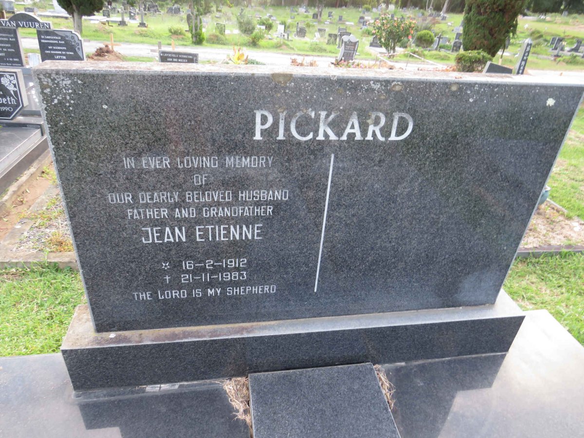PICKARD Jean Etienne 1912-1983