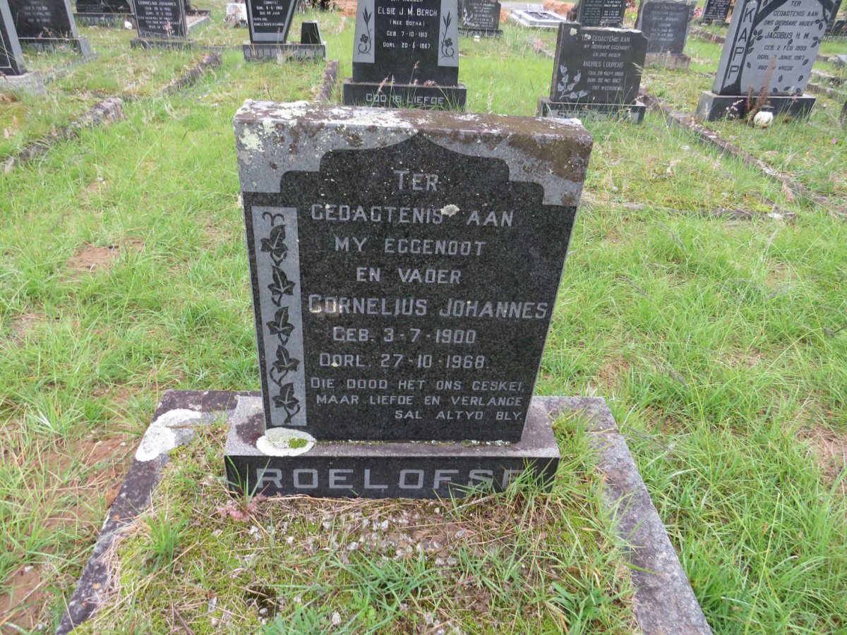 ROELOFSE Cornelius Johannes 1900-1968