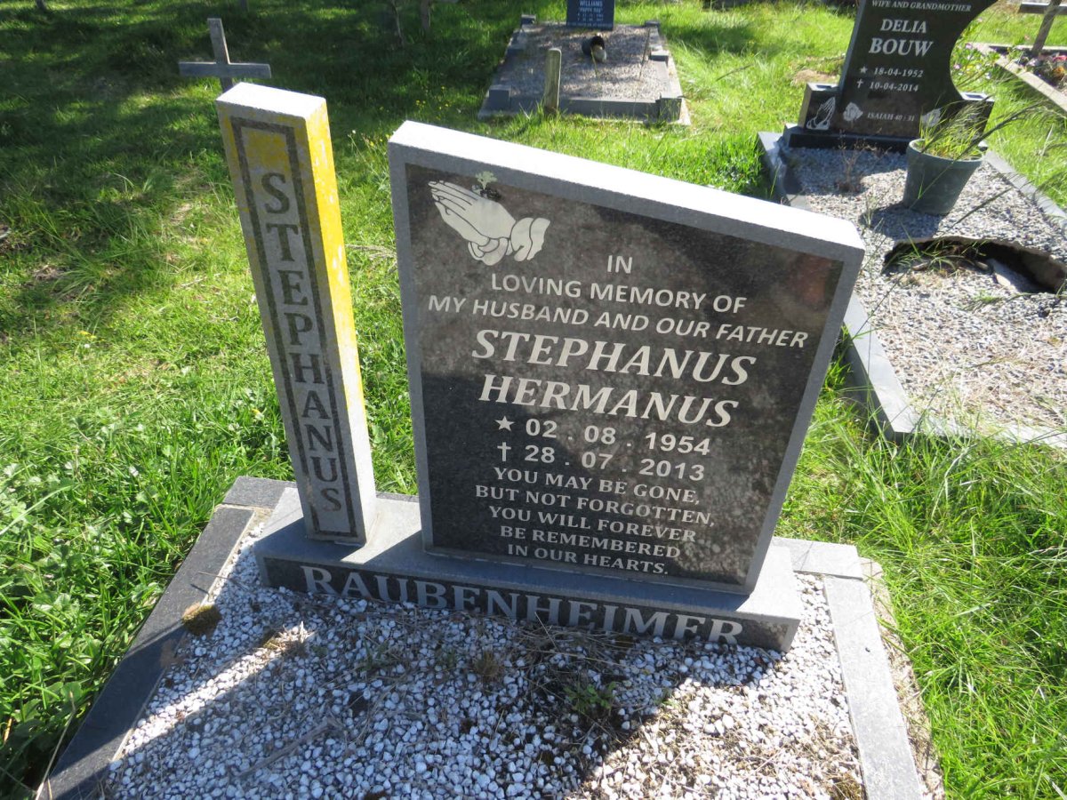 RAUBENHEIMER Stephanus Hermanus 1954-2013