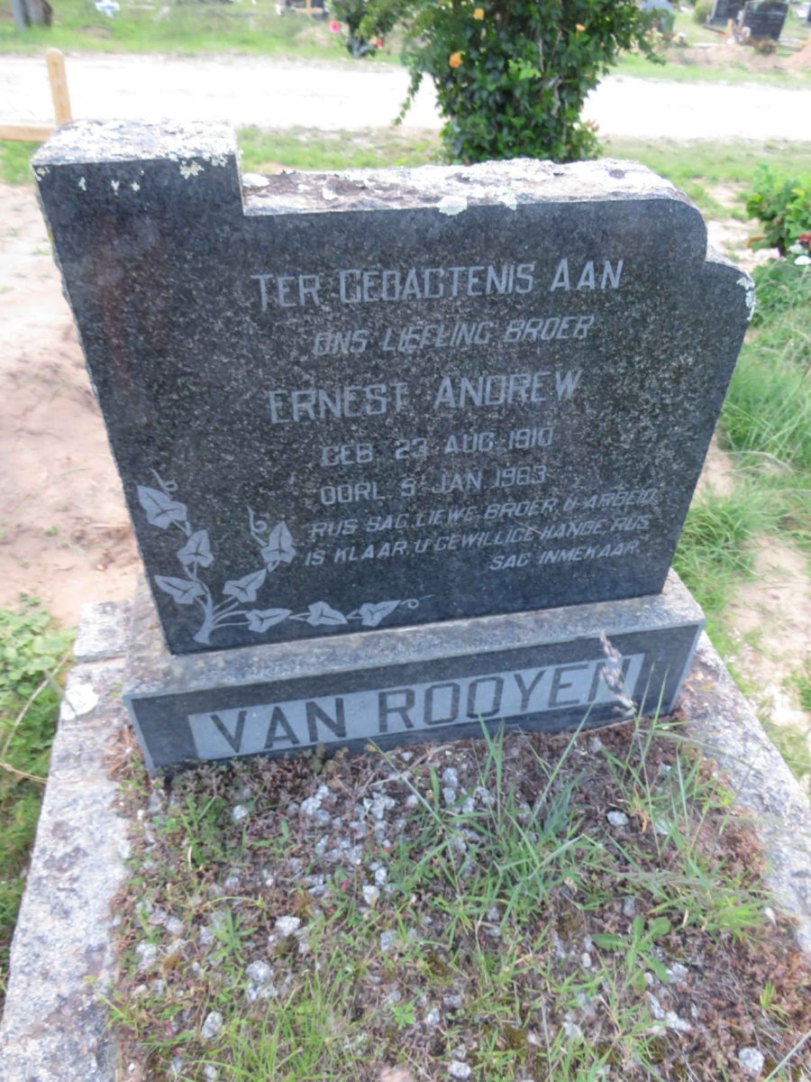 ROOYEN Ernest Andrew, van 1910-1983