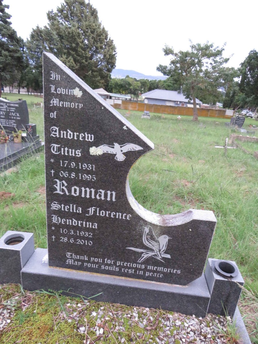 ROMAN Andrew Titus 1931-1995 & Stella Florence Hendrina 1932-2010