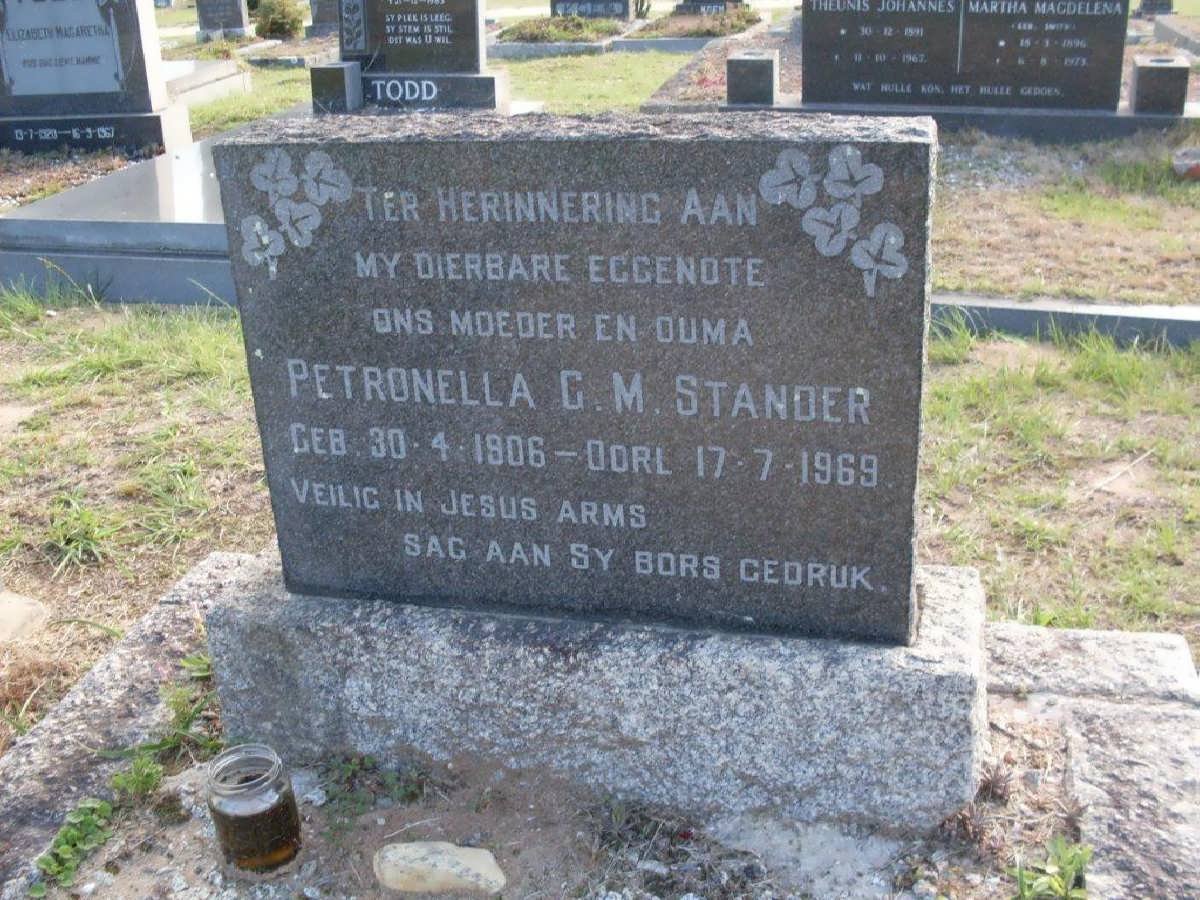 STANDER Petronella G.M. 1906-1969