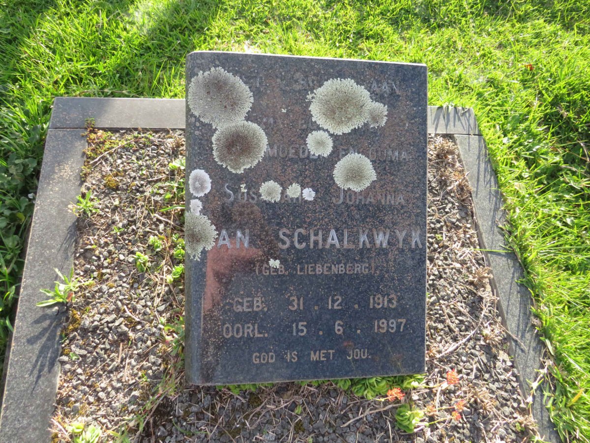 SCHALKWYK Susanna Johanna, van nee LIEBENBERG 1913-1997