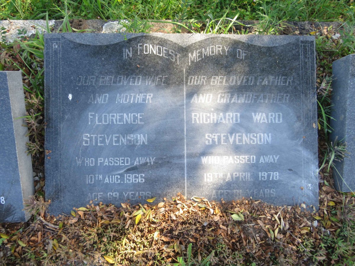 STEVENSON Richard Ward -1978 &amp; Florence -1966