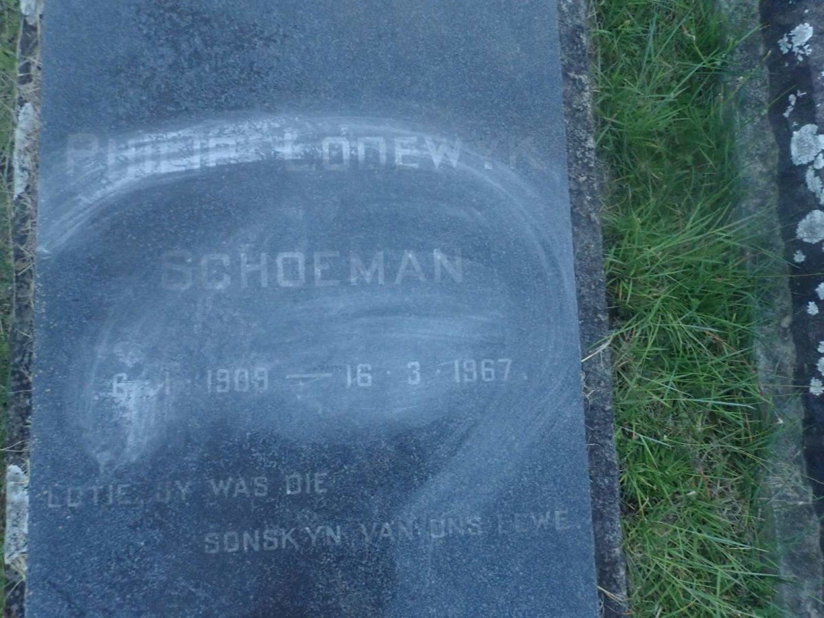 SCHOEMAN Philip Lodewyk 1909-1967