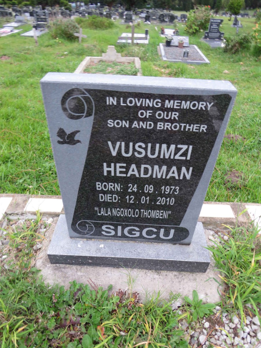 SIGCU Vusumzi Headman 1973-2010