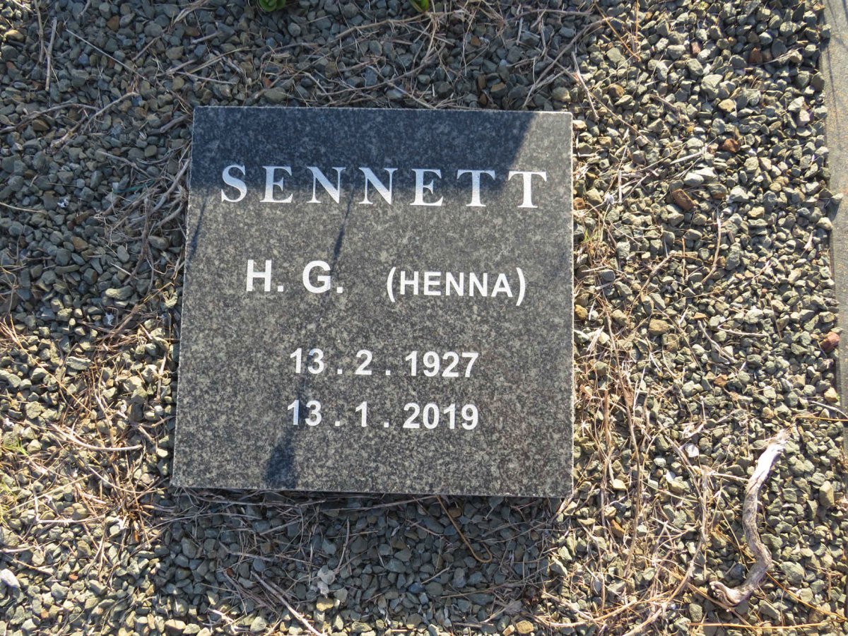 SENNETT H.G. 1927-2019