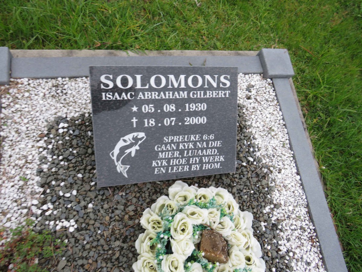 SOLOMONS Isaac Abraham Gilbert 1930-2000