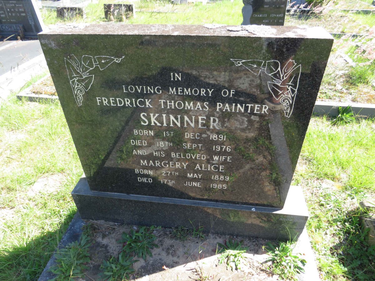 SKINNER Fredrick Thomas Painter 1891-1976 &amp; Margery Alice 1889-1985