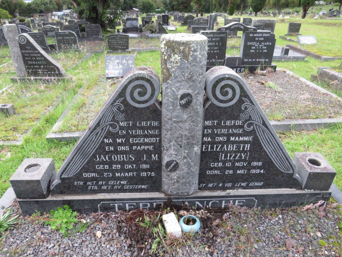 TERBLANCHE Jacobus J.M. 1911-1975 & Elizabeth 1916-1994