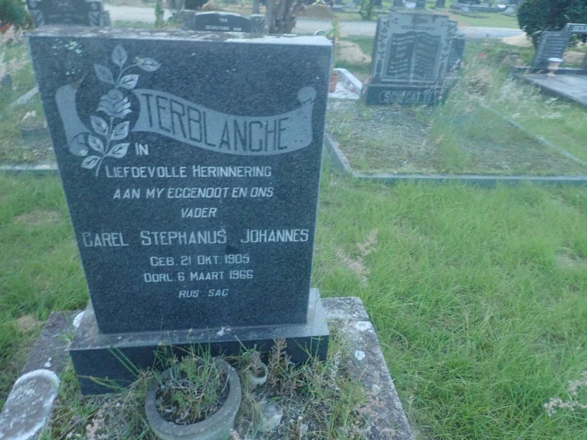 TERBLANCHE Carel Stephanus Johannes 1905-1966