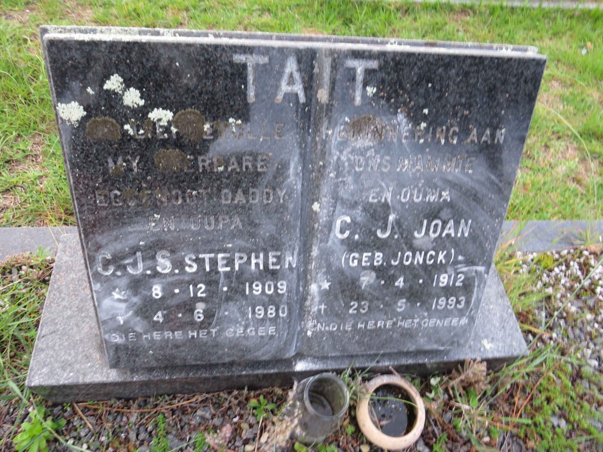TAIT C.J.S. 1909-1980 & C.J. JONCK 1912-1993