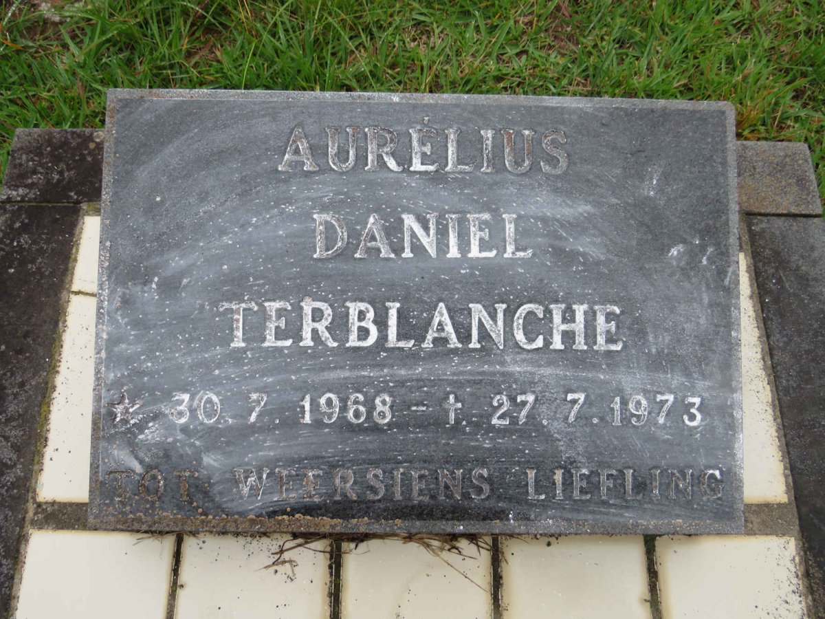 TERBLANCHE Aurelius Daniel 1968-1973