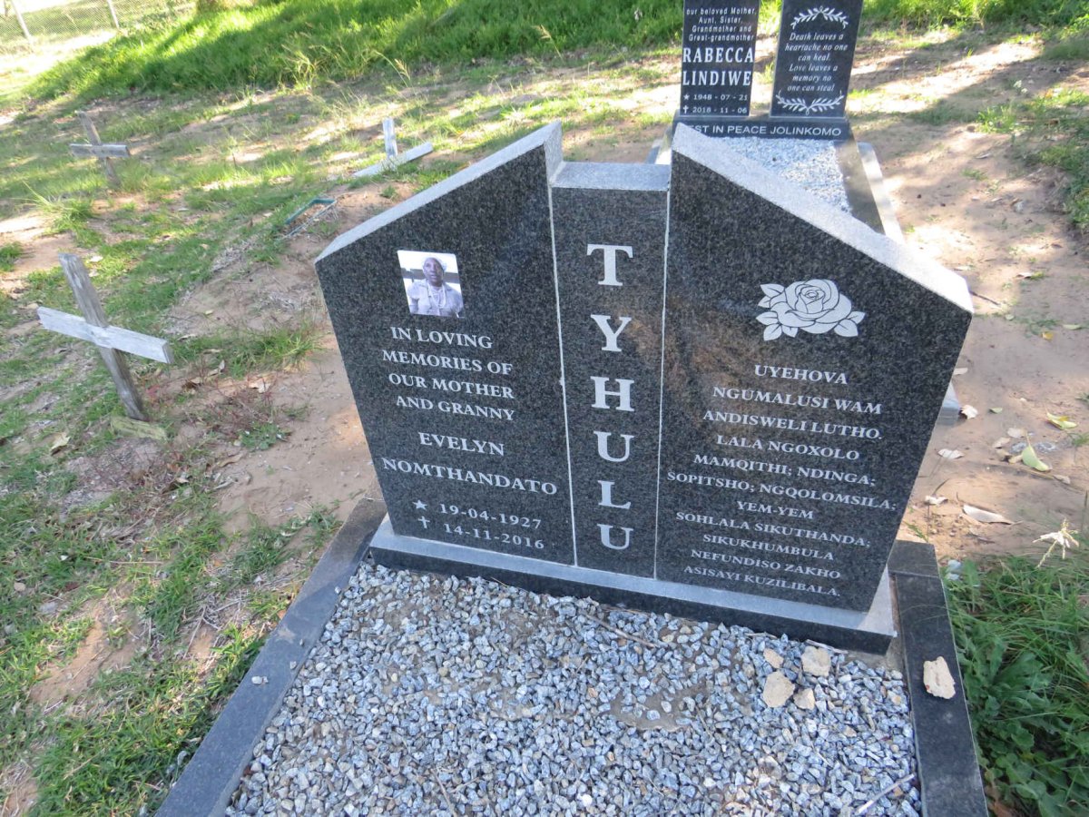 TYHULU Evelyn Nomthandato 1927-2016 
