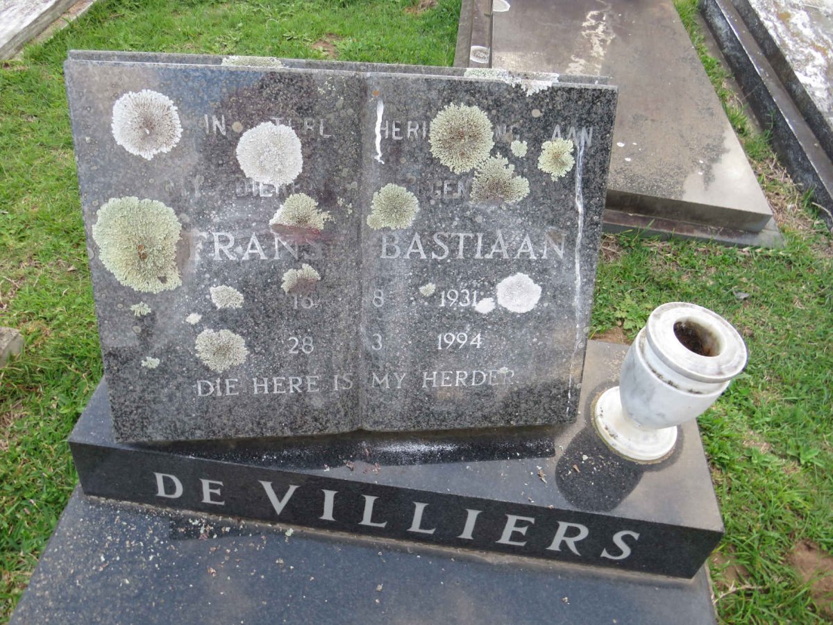 VILLIERS Frans Bastiaan, de 1931-1994