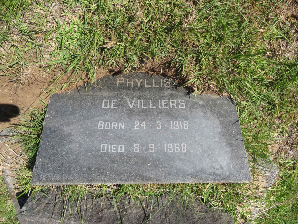 VILLIERS Phyllis, de 1918-1968