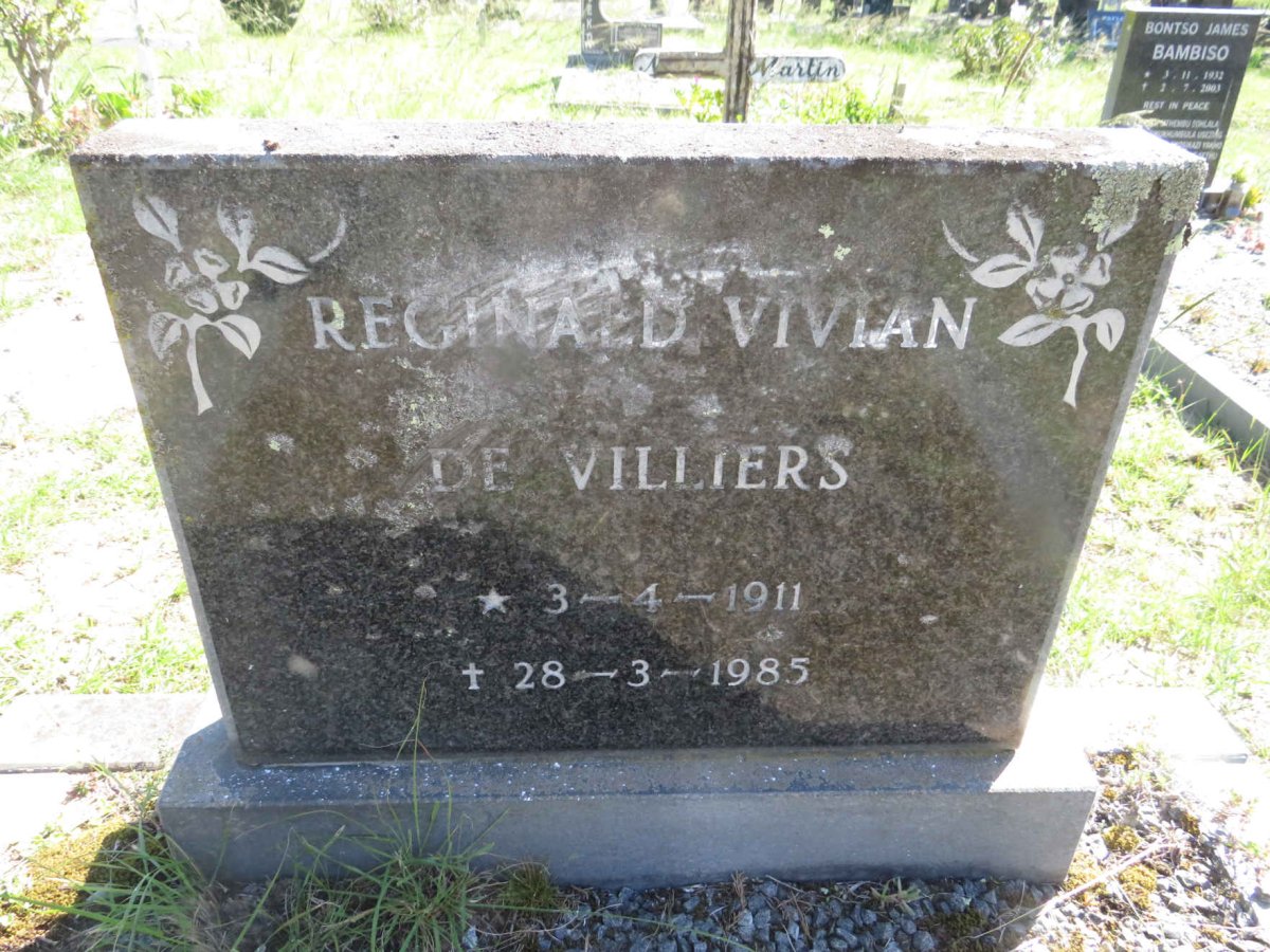 VILLIERS Reginald Vivian, de 1911-1985