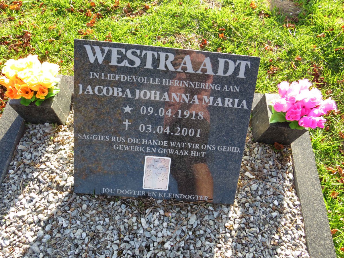 WESTRAADT Jacoba Johanna Maria 1918-2001