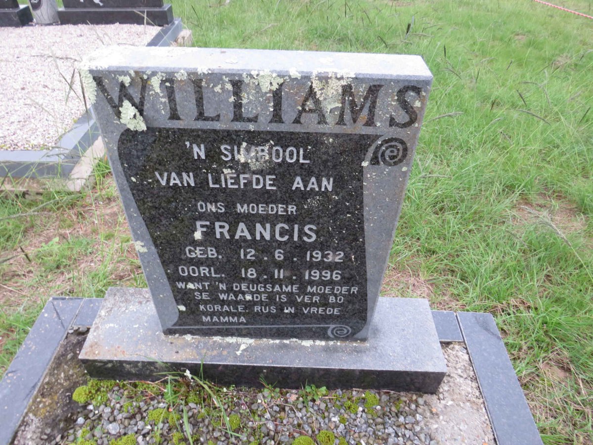 WILLIAMS Francis 1932-1996