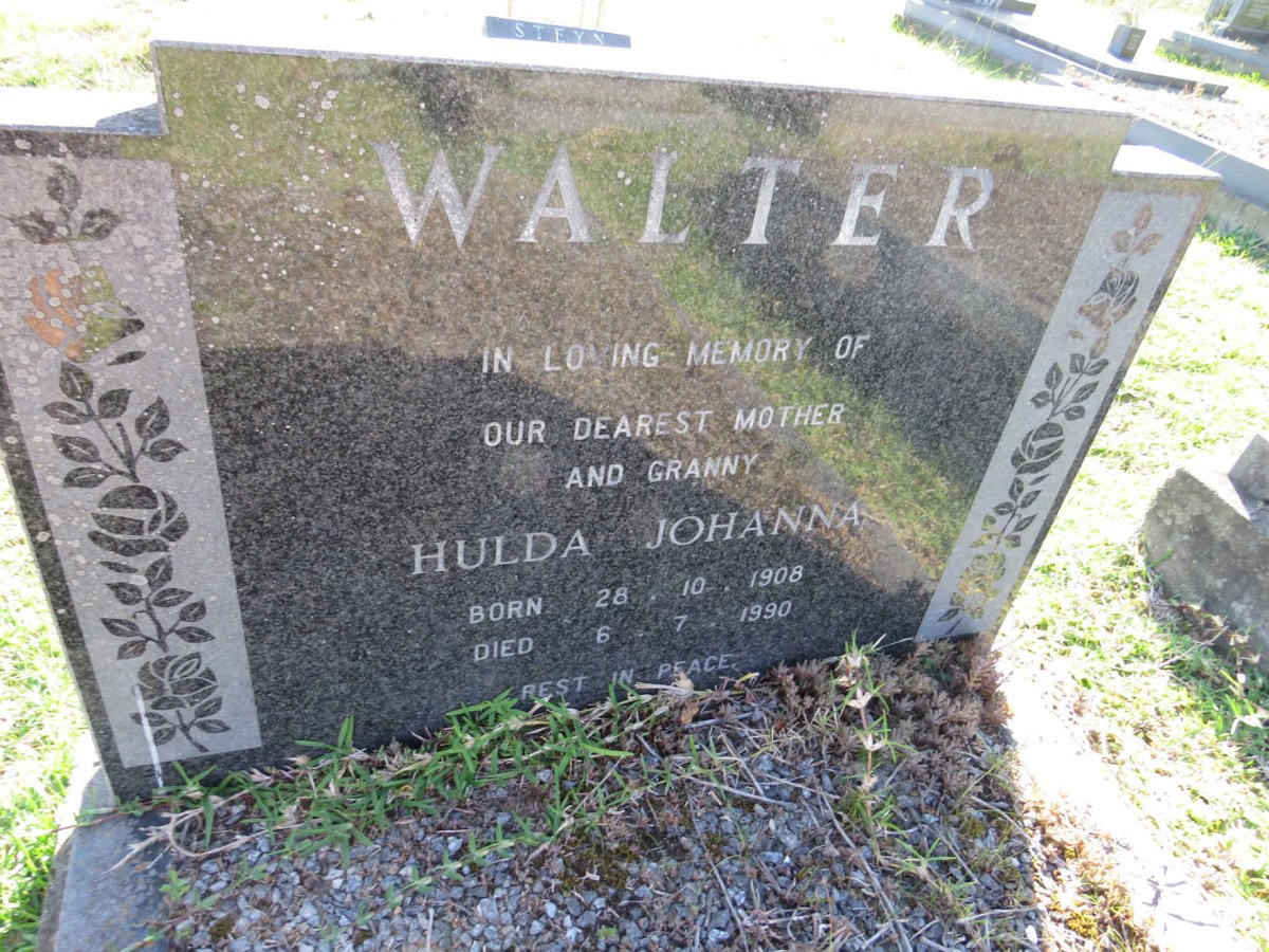 WALTER Hulda Johanna 1908-1990