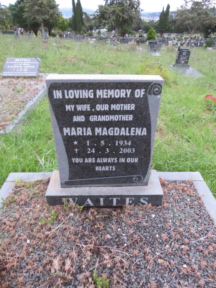 WAITES Maria Magdalena 1934-2003