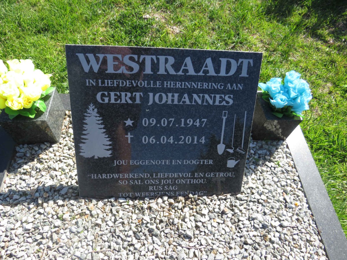 WESTRAADT Gert Johannes 1947-2014