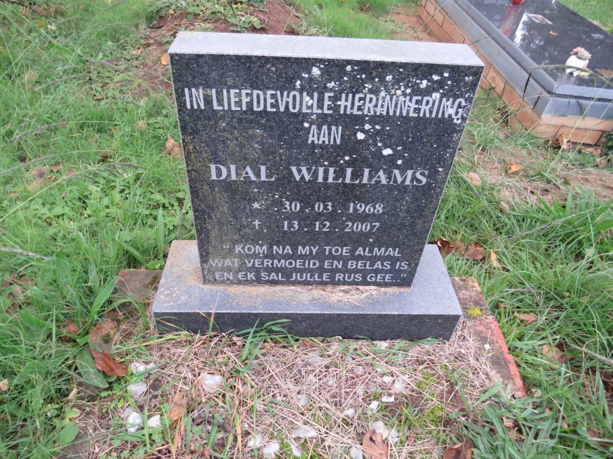 WILLIAMS Dial 1968-2007
