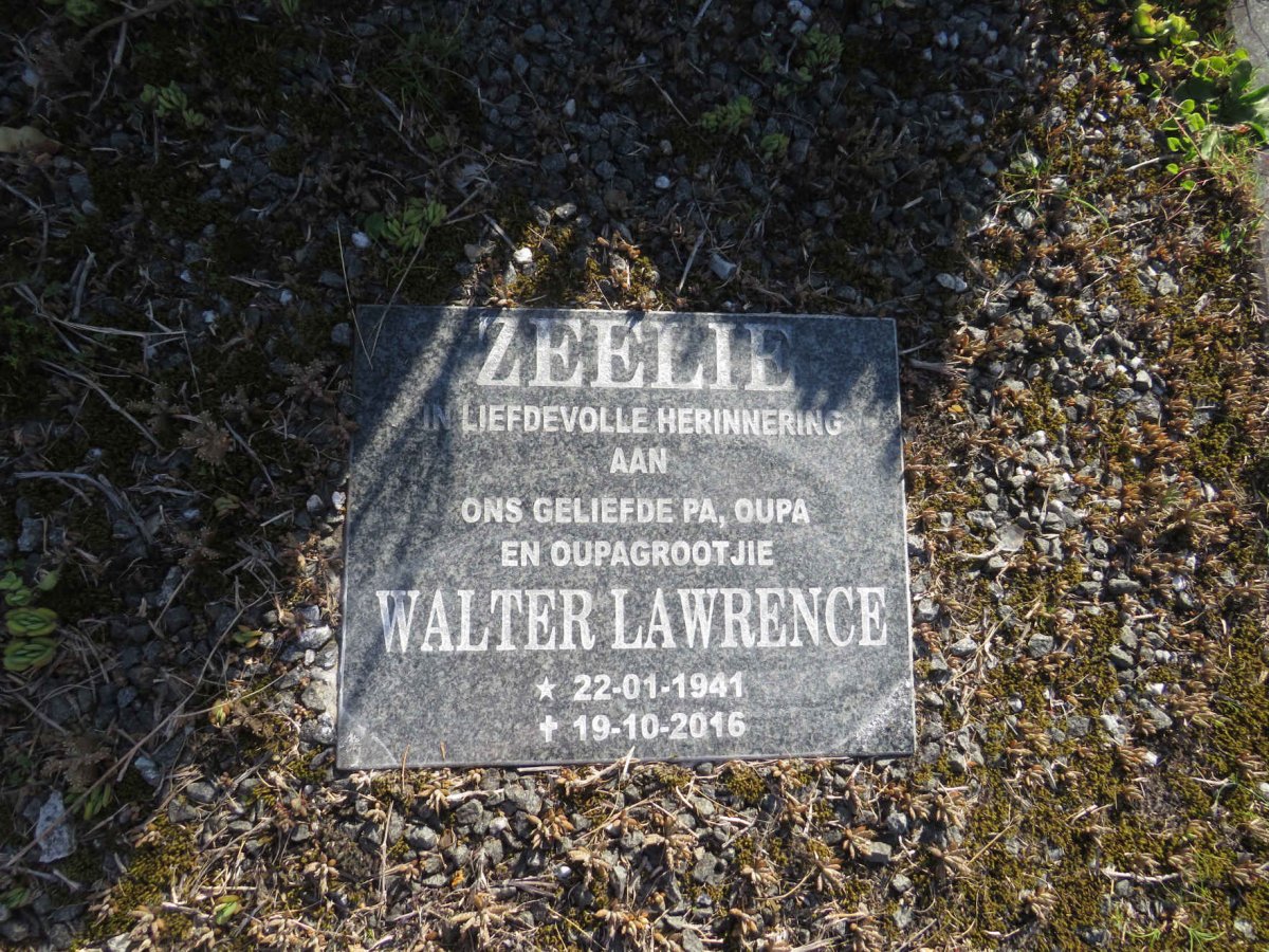 ZEELIE Walter Lawrence 1941-2016