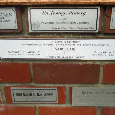 GRIFFITHS Michael Glanville 1941-2006 &amp; Elizabeth Anne 1942-2021