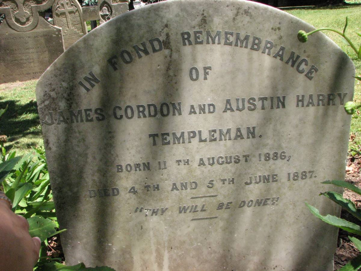 TEMPLEMAN James Cordon 1886-1887 :: TEMPLEMAN Austin Harry 1886-1887