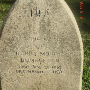 DUMBLETON Henry Morris 1865-1937