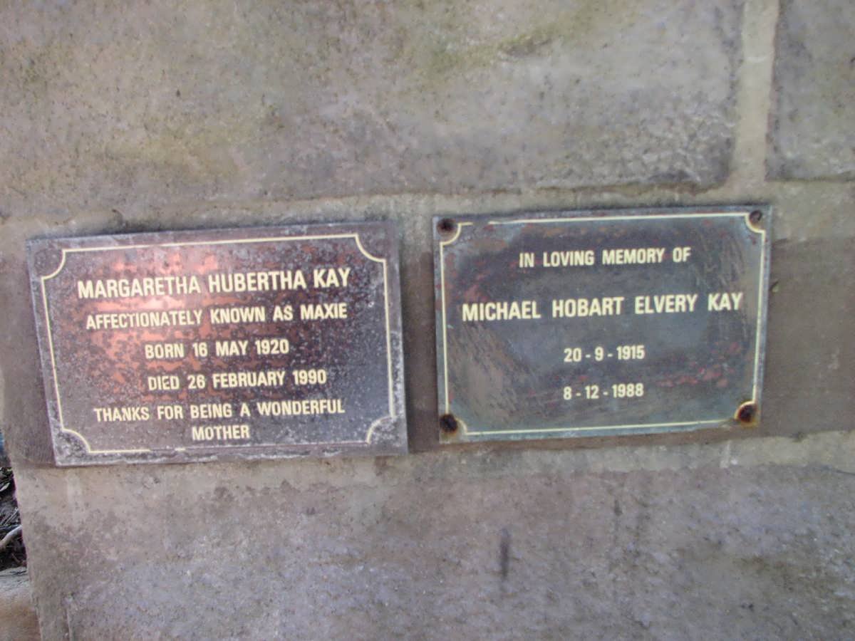 KAY Michael Hobart Elvery 1915-1988 &amp; Margaretha Hubertha 1920-1990