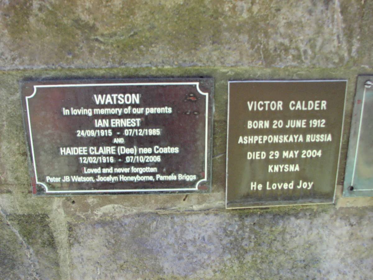 WATSON :: COATES :: CALDER