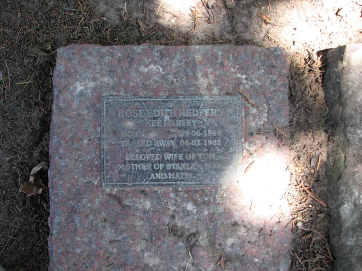REDFERN Rose Edith nee HARVEY 1889-1982